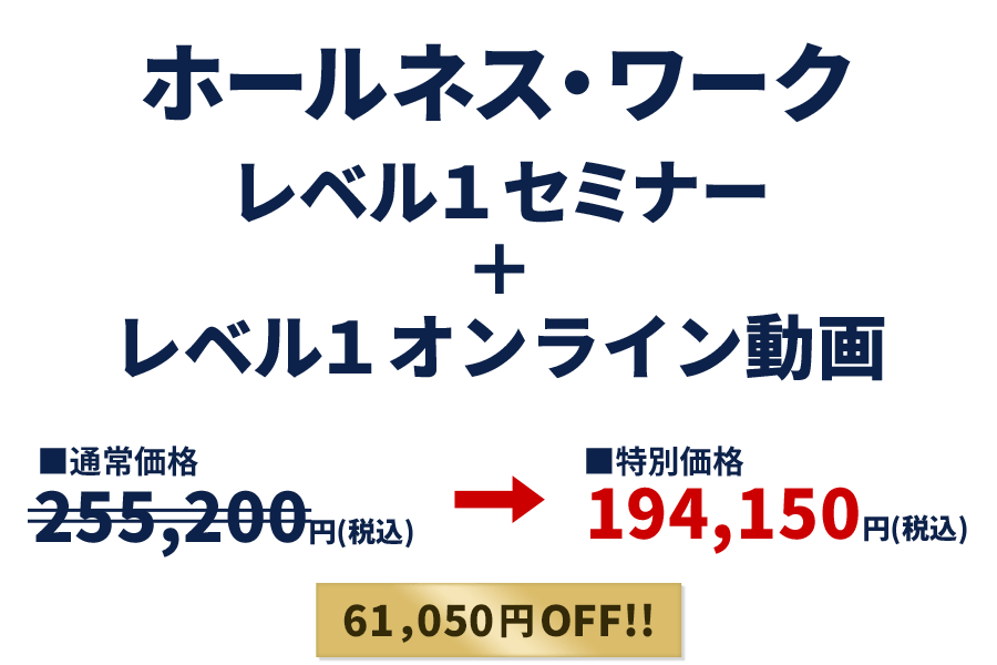 ホールネス・ワーク レベル1セミナー+レベル1オンライン動画