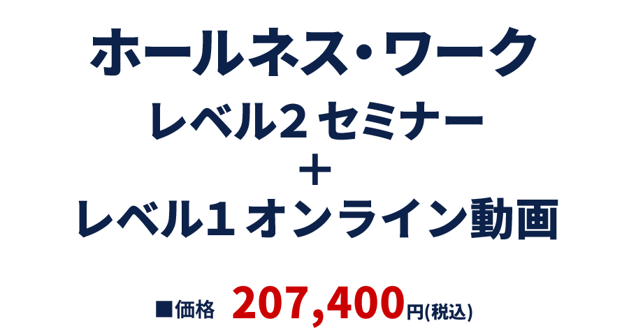 ホールネス・ワーク レベル2セミナー+レベル1オンライン動画